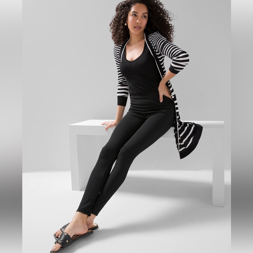 WHBM Black Ponte Runway Pants ~ Slim Leg & Ankle ~ White House Black Market